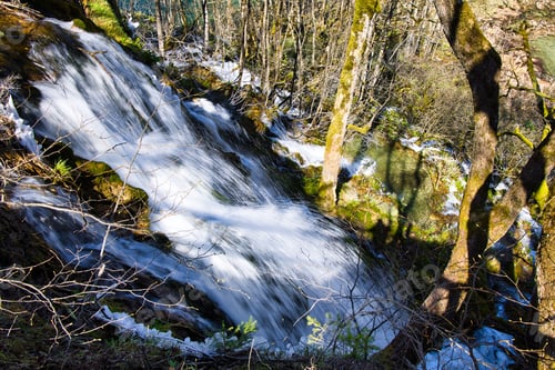 Preview: Scenic view of the water flowing down the mountainside, Plitvice National Park, Croatia