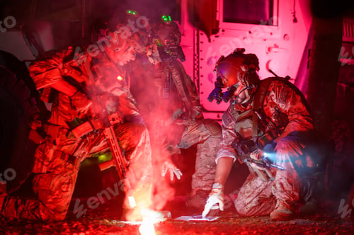 Preview: Soldiers ready to fire during Military Operation at night