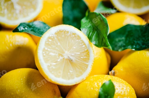 Preview: Fresh lemons macro.