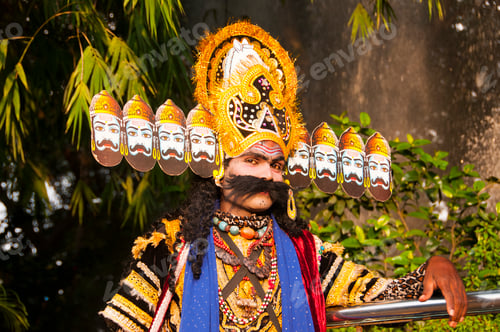 Preview: Portrait of a Impressionist dressed as Raavan, India