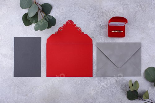 Preview: Wedding invitation card. Save the date concept