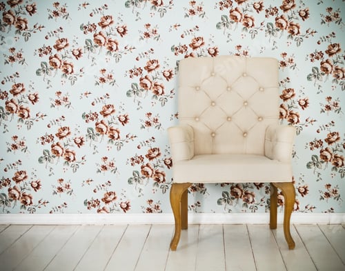 Preview: One classic armchair against a wall and floor