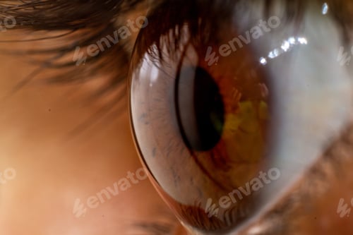 Preview: Macro of a beautiful mesmerizing brown human eye iris