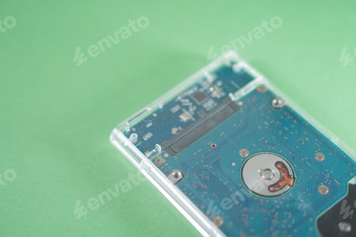 Preview: Close-Up of Hard Drive Circuit Board
