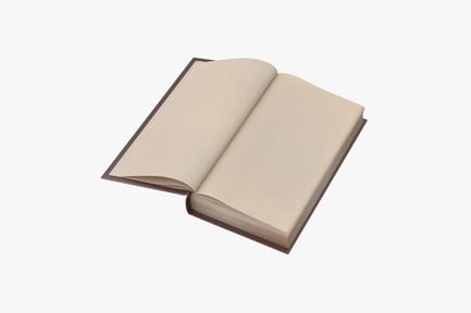 Preview: Open Classic Book with Blank Pages