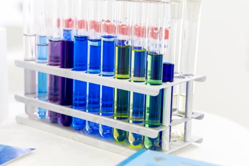 Preview: colorful test tubes in a chemical laboratory