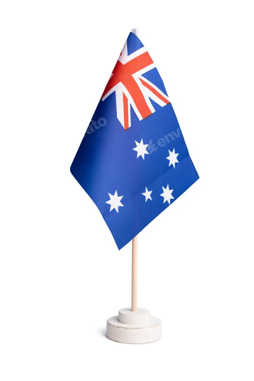 Preview: table flag of Australia isolated on white