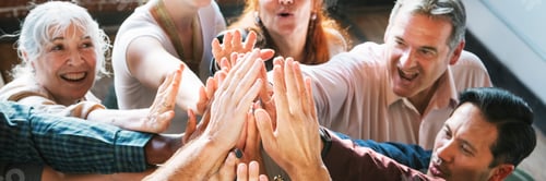 Preview: People joining hands in the air
