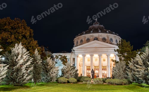 Preview: Romanian Athenaeum at night