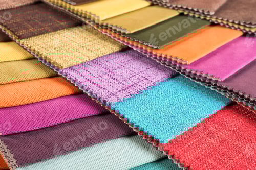 Preview: Fabric Swatches Showing Colors and Material Textures