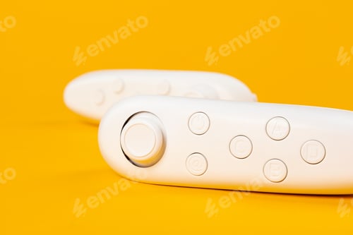 Preview: Gaming concept. Joystick on color background.