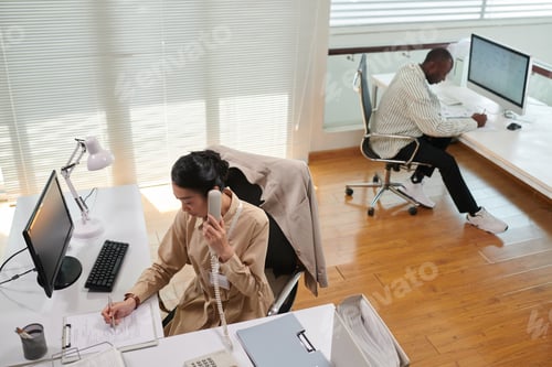 Preview: Office Manager Filling Document for Client