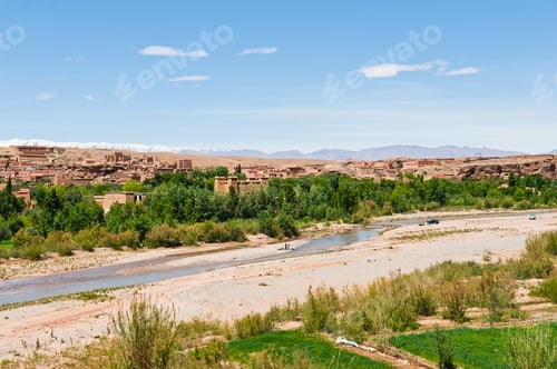 Preview: Typical Moroccan town in the Dades Valley near Ouarzazate, Morocco, North Africa, Africa, background