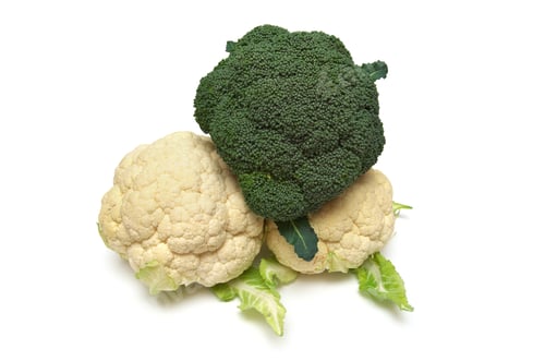 Preview: Isolated cauliflower on white.
