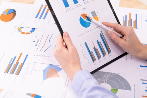 Preview: documents on the table, office workplace