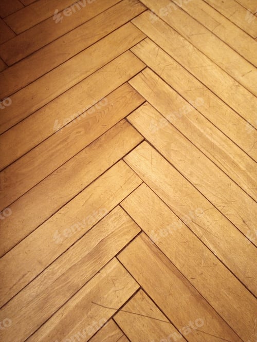 Preview: Surface and texture of old parquet on the floor in an ancient building