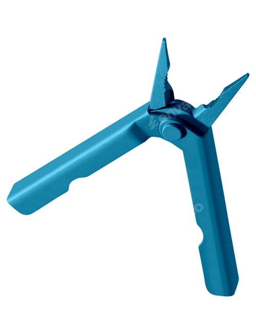 Preview: blue multitool isolated on white background