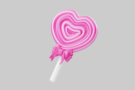 Preview: Heart lollipop with bow