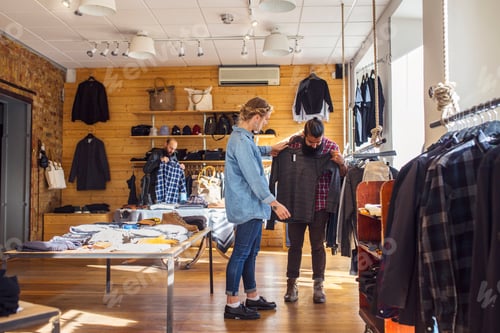 Preview: Friends choosing clothes in store