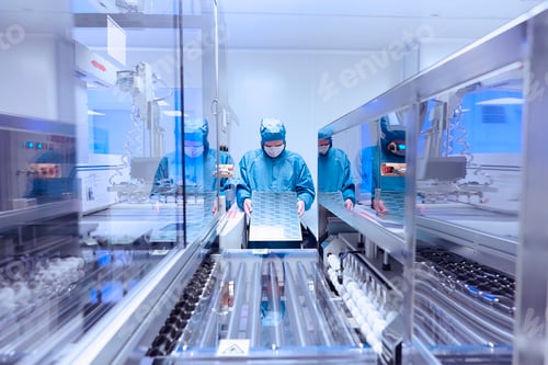 Preview: Scientists working meticulously in a hightech laboratory