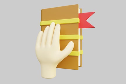 Preview: Cartoon book with bookmark