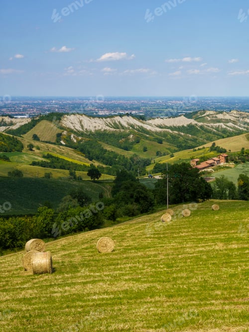 Preview: Rural landscape along the road from Sassuolo to Serramazzoni, Emilia-Romagna.