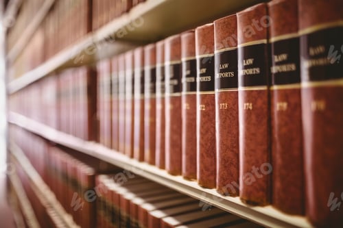 Preview: Close Up Of A Lot Of Law Reports In Library