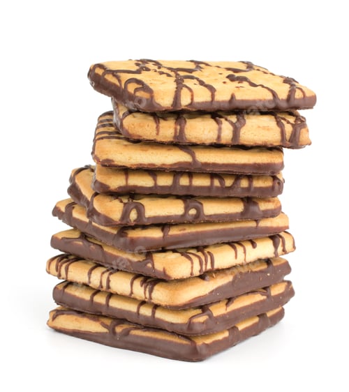 Preview: Fresh cookies isolated on white background