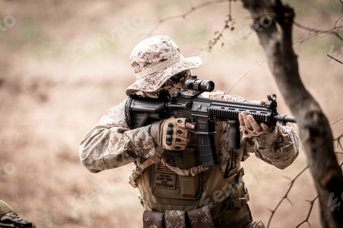 Preview: US marines in the mountains during the military operation