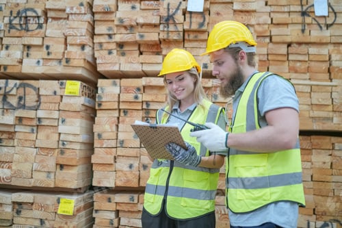 Preview: Logistics Managers Discussing Warehouse Plan In Progress Works In Warehouse Industry.
