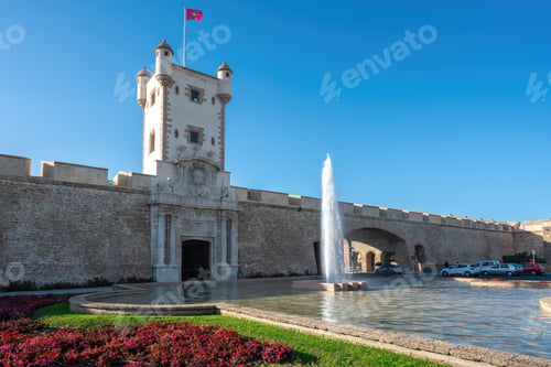 Preview: Puertas de Tierra Bastion at Plaza De La Constitucion Square - Cadiz, Andalusia, Spain