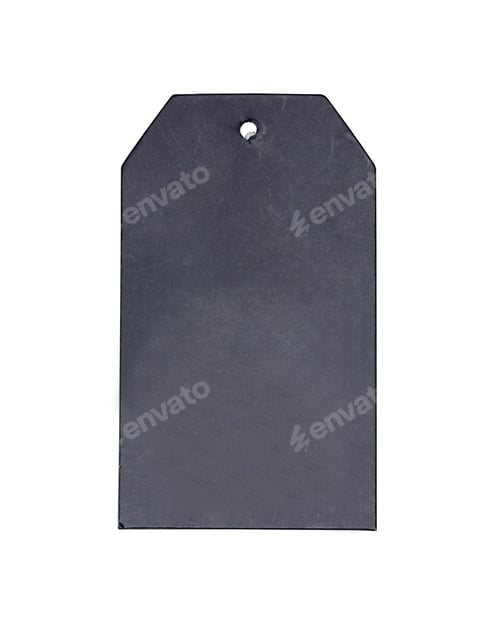 Preview: Blank paper price tag or label isolated on white background