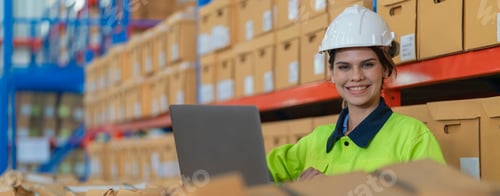 Preview: Warehouse worker working in warehouse storage.