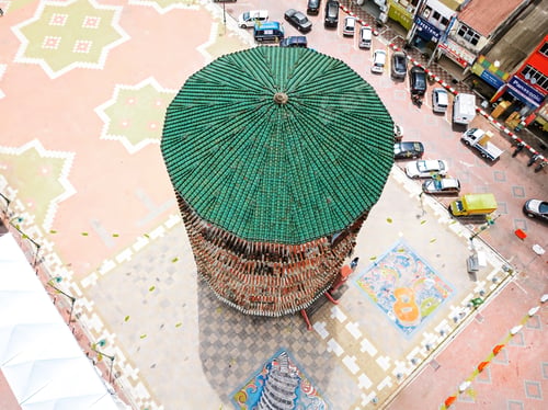 Preview: Top view of The Leaning Tower of Teluk Intan is a clock tower in Teluk Intan Perak, Malaysia.