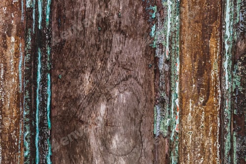 Preview: Texture of old and dirty brown wooden panited wall