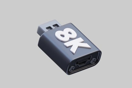 Preview: Dual-port usb drive with 8k label
