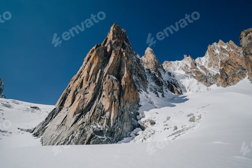 Preview: Alpine mountain landscape of Mont Blanc Masiff, Chamonix, France.