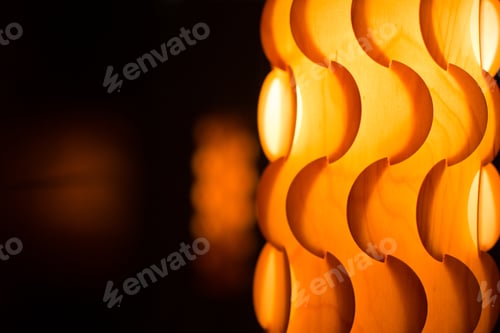 Preview: Orange minimalist abstract modern lamp. Modern decoration. Room. Hotel. Bottom. Orange