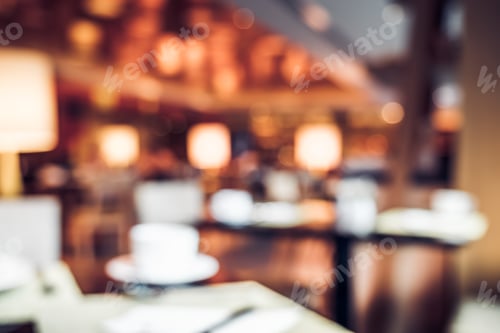 Preview: Blurred background ,Customer at restaurant blur background with bokeh