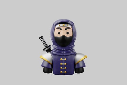 Preview: Cartoon ninja character with sword