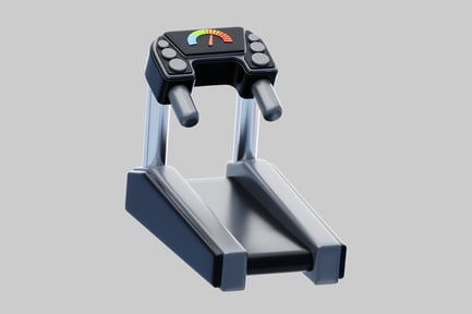 Preview: Modern treadmill with console