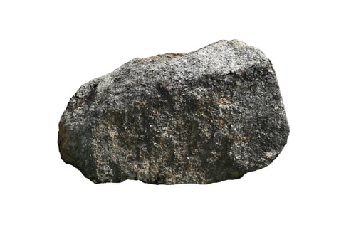 Preview: Rock isolated on white background