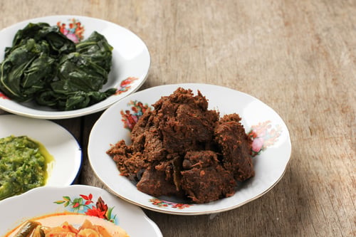 Preview: Rendang Padang. Spicy beef stew from Padang, Indonesia.