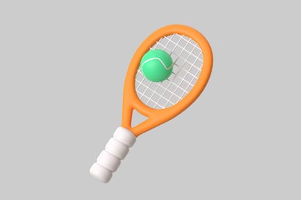 Preview: Tennis racket and ball asset