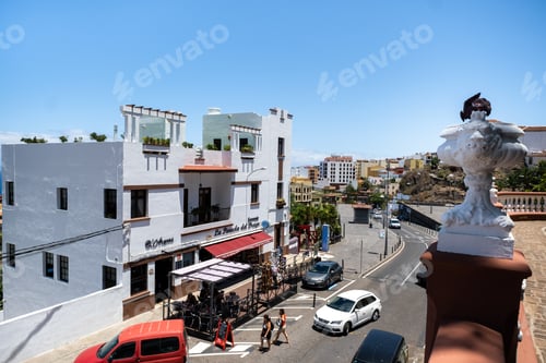 Preview: July 29, 2019.Canary Islands, Spain. The streets of the old town of Icod de Los Vinos on the island