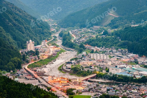 Preview: Gero, Gifu, Japan from the Mountains