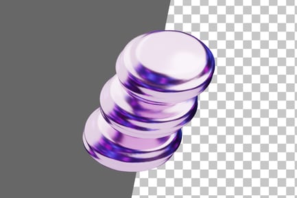Preview: Chromatic Abstract Stacked Discs 3D Icon