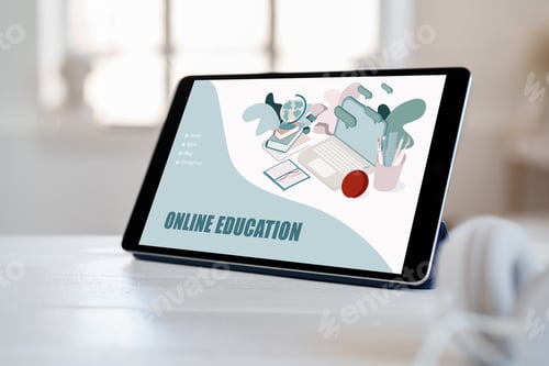 Preview: Online Education Concept Displayed on Tablet Device