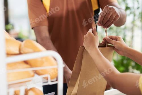 Preview: Delivery Service Worker Taking Package