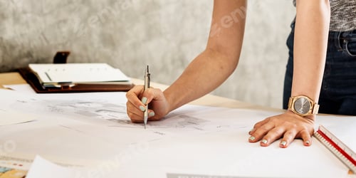 Preview: Design Studio Architect Creative Occupation Blueprint Concept